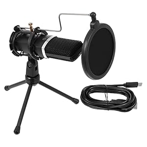 MILISTEN 1 Set Live- Uitzending Computer Microfoon Kit Condensator Microfoon Set (Zwart)