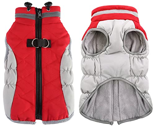 Dolahovy Winter Hundejacke Warme Hundemäntel Winddichte Hunde Kleidung Weiche Fleece gefütterte Welpenweste Reflektierende Hundejacken für kleine mittlere Hunde Chihuahua Outdoor Cover