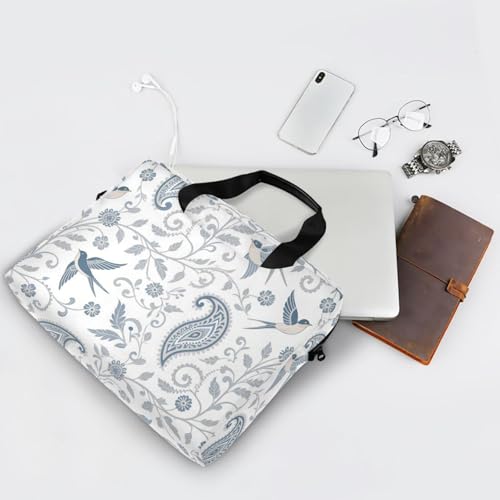 Funda para portátil con asa y correa 15.6 pulg gris azul miniatura 7