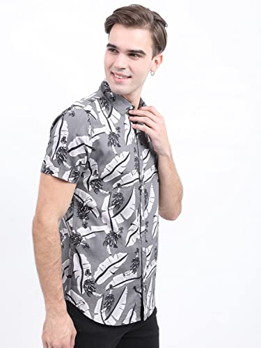 Image of KETCH Men Slim Fit Printed Half Sleeve Shirt