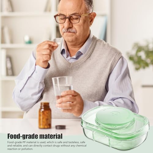 Dagelijkse pil-organizer, pilhouder,Doorzichtig draagbaar pillendoosje met 3 compartimenten - Reispillencontainer voor portemonnee en zak, kleine pillenorganizer voor opslag van visolie, supplementen, - Afbeelding 4