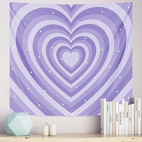 Pecfamly Tapestry For Bedroom Aesthetic - Purple Room Decor - Bedroom Decor Aesthetic - Room Decor For Teen Girls - Cute Room Decor Aesthetic - Y2K Room Decor - Wall Decor Aesthetic (Purple, 51"X59") #TOP1