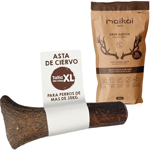Asta de Ciervo Mordedor Perro 100% Natural Hueso Perros Grandes Talla XL