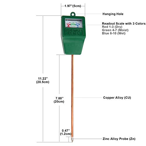 Image of Solar Soil Plant Care New 3 in 1 Water Moisture Hydroponic Plants Soil Sensor Ph Light Meter, Acidity Tester
