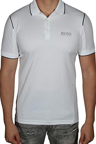 Hugo Boss Men's White Paule Pro 1 Stretch Cotton Polo T-Shirt (M)