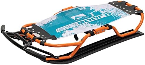 Franklin Sports Arctic Trail Skiboard Snow Sled - Snow Racer Sled with Ski Blade Sliders + Handles - High Performance Snow Racing Sled - Durable All-Weather Premium Snow Sled for All Riders - 42