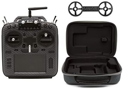 Jumper T18 JP5-in-1 Multi-Protocol RF Module Open TX Hall Gimbal Radio Transmitter with Handbag Portable Case & QWINOUT Switch Protector, T16 Pro Hall V2 Upgraded Version (T18-Mode 1)
