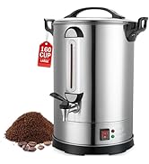 Amazon.com: GOLREAN Commercial Coffee Maker 100 Cup Coffee Urn Hot Beverage  Dispenser 4 Gallon 16L Large Coffee Urn Dual Layers 304 Stainless Steel  1300W Fast Brew Percolator For Business, Catering, Church: Home