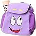 XQKJ Sac à Dos pour Enfants, Sac préscolaire Explorer pour Maternelle préscolaire bébé pépinière Voyage Filles garçons avec Carte de Sauvetage, Violet