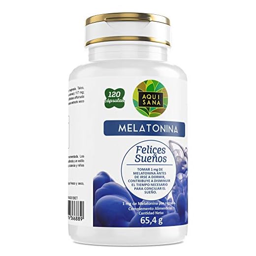 AquiSana, Melatonina, Valeriana y Tila , Antioxidante Natural, 120 Cápsulas