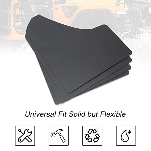 Sunpie Car Mud Flaps Universal Fit Black Splash Guards (4 Pack) With 20 Pieces 6Mm Fastener Rivet Clips #TOP3