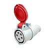 DOJA Industrial | Cee Kupplung 380V-IP44 | 16A 3P+N+E (5-polig) | Dreiphasiger 5-Poliger Kabel Stecker | Schuko Steckdose | Strom Campingstecker-Cee Adapter | Wohnmobil/Wohnwagen Camping Zubehör