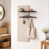 Dmora Escalhao Regal 85 x 15 x 138 h cm Beige 2 Einlegeböden Tragkraft 5 Böden