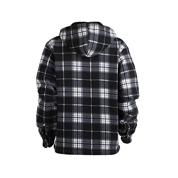 Winter Heavy Warm Sherpa Lined Fleece Plaid Flannel Jacket Men Plus Size S-5XL Big&Tall Mens Coat