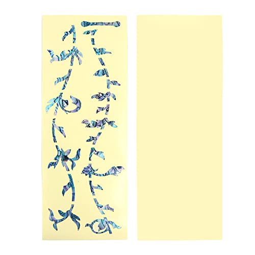Alnicov Guitar Fretboard Marker Inlay Sticker, DIY Guitar Neck Fingerboard Sticker for Bass Acoustic Guitar Electric Guitar, Tree of Life, Abalone Blue