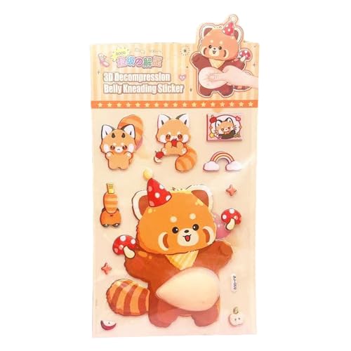 Pegatinas 3D - Pegatinas de animales para 13 x 25 x 0,1 cm Pegatina animal 3D para ordenador portátil | Pegatina de Scrapbook Diseño vientre suave, para adultos y diarios, ordin