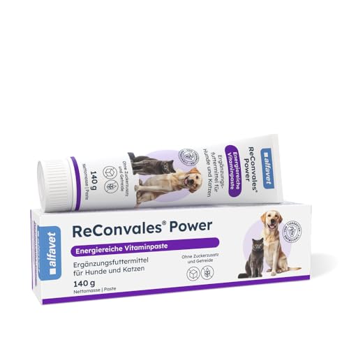 Alfavet ReConvales Power Ergänzungsfuttermittel für Hunde und Katzen Päppelpaste bei Untergewicht Tube 140 g