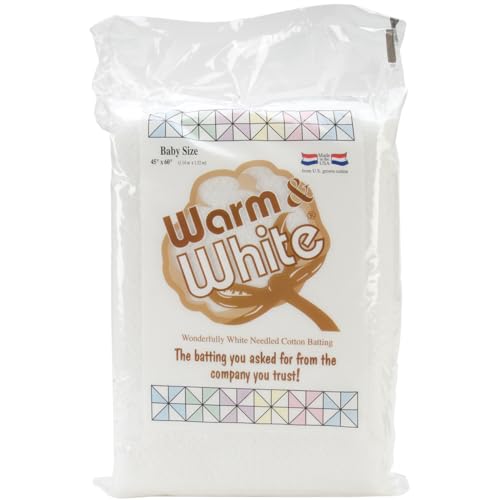 Warm Company Warm & White Cotton Batting - Crib Size 45'X60'