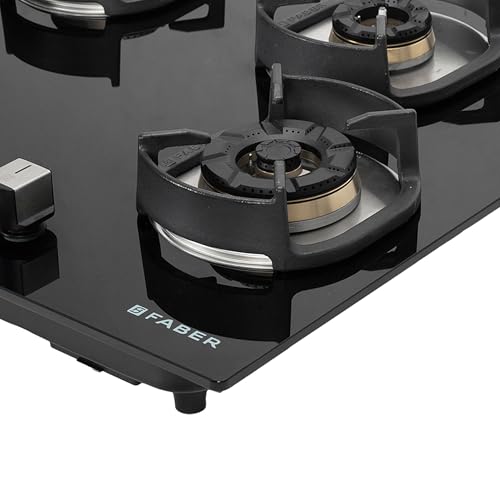 Faber 65CM Hobtop, 4 Brass Burner|Flame Failure Device, Toughened Glass, Auto Ignition, Cast Iron Pan Support, 5Y Warranty Glass, Burner, Valve|2Y... - Image 5