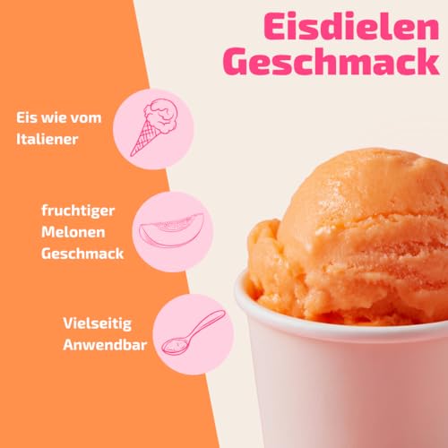 Melonen-Eispaste für fruchtiges aromatisches Eis » Auch zum Verfeinern von leckeren Desserts, Getränke, Pralinen Torten und vielem mehr »»» Inhalt 250 g – Bild 3