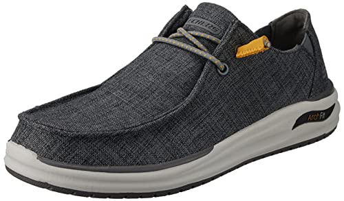 Skechers 204797 CCGY, Zapatos Casuales Hombre, Charcoal Canvas, 43 EU
