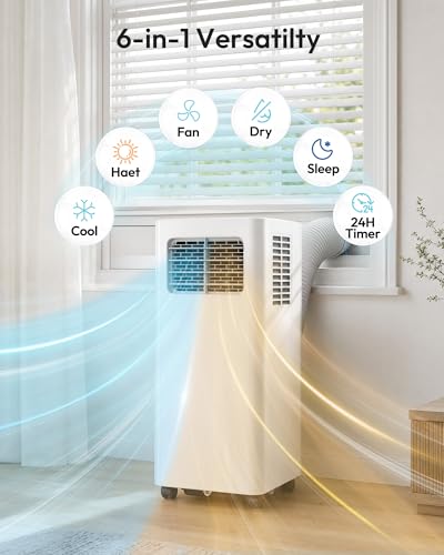 Image of EUHOMY 12,000 BTU Portable Air Conditioners, Smart AC Unit with Heat, 50dB