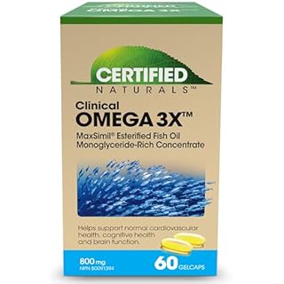 Omega 3X Gelcaps by Certified Naturals - Omega 3 Supplements - Supports Heart Health - Bioavailable - Made in Canada - 60 Gelcaps