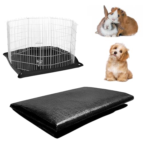 Waterproof Pet Playpen Mat for Rabbits & Guinea Pigs & Dogs – 59'x59' Reusable Floor Protector Liner for Indoor Small Animal Cage, Easy Clean Foldable Bottom Tarp for Playpen & Hutch Use