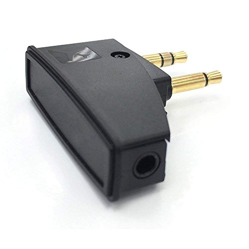 QC15 Airplane Headphone Adapter Fit for Bose QuietComfort 2 QC3 QC15 QC25 QC35 SoundLink AE2 AE2W and More Headphones, Golden Plated 3.5mm Jack
