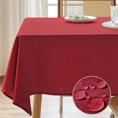 Image of AUSSPVOCT Textured Table Cloth Rectangle 60x84 Inch for Home Kitchen Decor