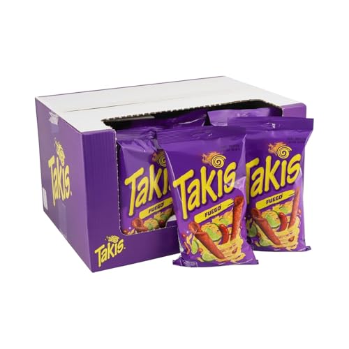 Takis Fuego Tortilla Chips scharfe Chili & Limette extra scharf mexikanischer Mais-Snack Vorteilspack 18 x 100g