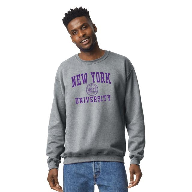 Barnesmith Yale University Bulldogs Crewneck Sweatshirt, Heritage, Charcoal Grey, Large