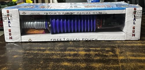 Image of Gulal Gun & Combo of 1 Gulal Packets100% Natural and Herbal Gulal | Toy Gun for All Age Groups | Gun for Gulal on Holi | Holi Toy