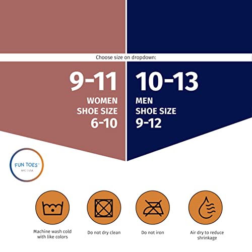 FUN TOES Merino Wool Ankle Hiking Socks For Men and Women - Arch Support and Cushioning - 6 Pairs2