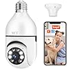 VCY 3MP Light Bulb Security Camera, WiFi 1080P Wireless Camera with 360 Degree View, Motion Detection Alarm, Night Vision, Two-Way-Talk for Indoor Home Security, E27 Socket