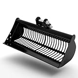 Sturdy 31inch (790mm) Mini Excavator Screening Bucket - Steel Material Mini Excavator Accessories - Durable...