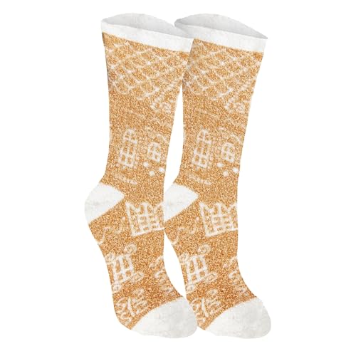Image of World's Softest Cozy Collection Crew Socks - Smooth Multi Colors Cozy Socks - Knit Top Holiday Spirit Fashion Socks
