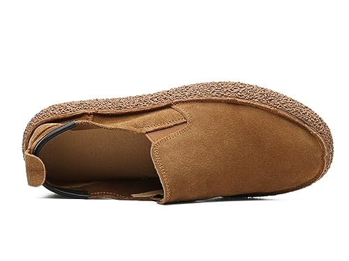 Santimon Men's Suede Loafers Casual Soft Flat Slip On Driving Shoes3