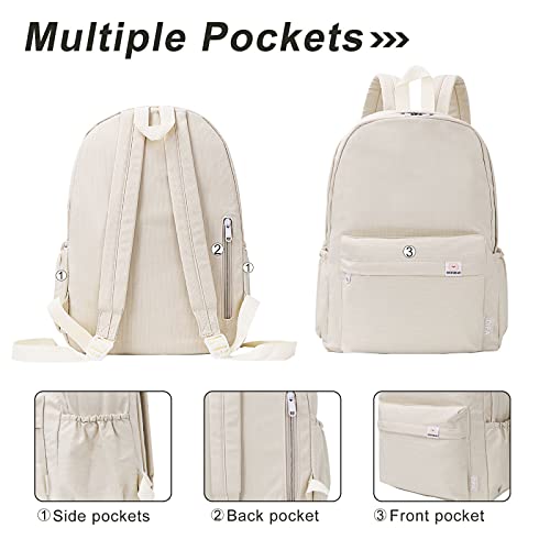 Ubervia Aesthetic Sage Green Backpack for Women Y2k Cute Travel