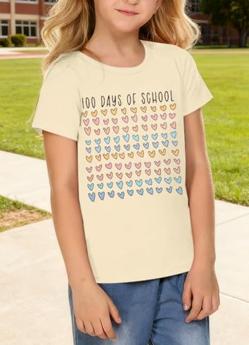 Image of BANGELY 100 Days of School Shirts for Kids Back to School Graphic Tee 100 Days Celebration Tshirt Elementary Student Gift