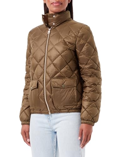 Veste Geox W Myluse haut de gamme coloris dark olive, élégance et finitions premium femme