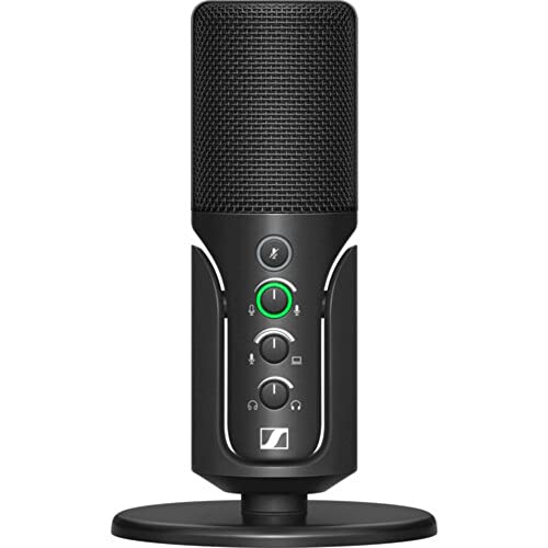 Image of Sennheiser Profile USB Condenser Microphone with Desktop Stand Bundle with Kellards Pop Filter and 5-Pack Cleaning Wipes