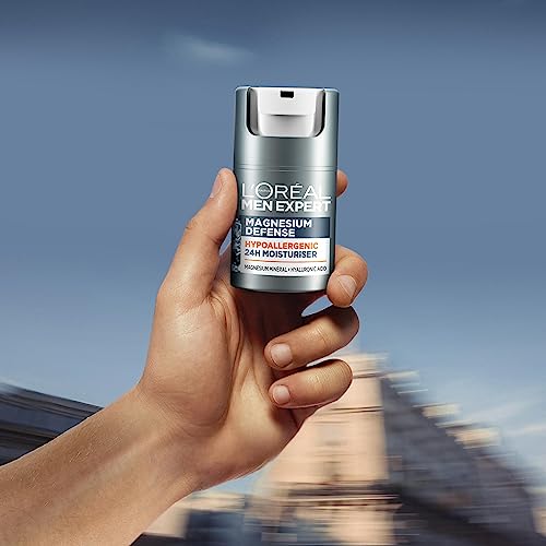 L'Oréal Men Expert Sensitiv Gesichtspflege für Männer, Beruhigende Feuchtigkeitscreme für empfindliche Haut, Gesichtscreme für Herren mit Magnesium und Hyaluronsäure, Magnesium Defense, 1 x 50 ml 6