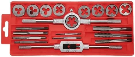 HARFINGTON 20pcs Metric Tap and Die Set M3-M12 Rethreading Tapping ...