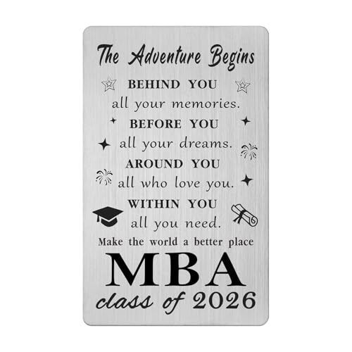 Gezxin MBA Graduation Card for Him Her,MBA Degree Graduation Gifts Class of 2026 Gift for Business School Graduate Decorations