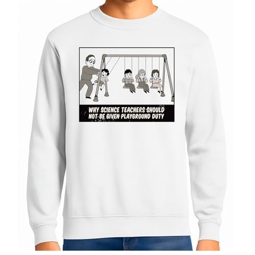 the Fan Tee Sudadera Adulto Sin Capucha de Hombre Educacion Fisica Ciencias, Átomo, Movimiento, Fuerza, Tiempo, Espacio, Energía y Masa. 003 L