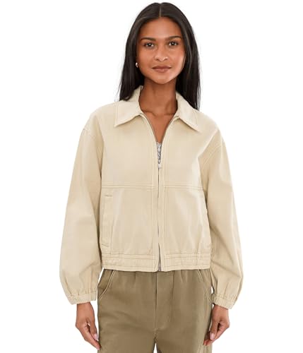 Free People Womens We The Free Birdie Track Jacket Puff Pastry Medium