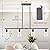 Yarlkav Kitchen Island Lighting, 4 Lights Linear Chandeliers Pendant Light Fixtures for Dining Room Farmhouse Hanging Light with Glass Shades(Black)