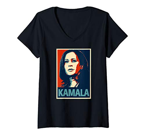 Womens KAMALA HARRIS V-Neck T-Shirt