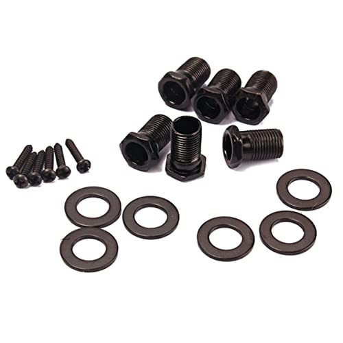 Holibanna Guitar Tuning Pegs Machine Heads Black Tuners for Electric Acoustic Guitars Includes Washers Screws Durable Construction Style